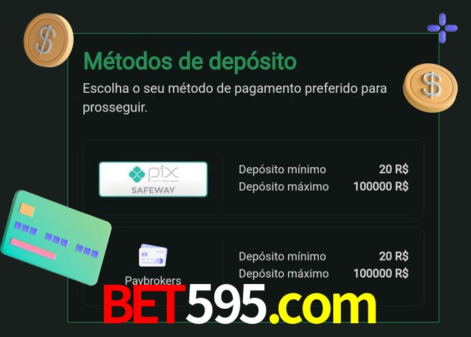 O cassino bet595.com oferece uma grande variedade de métodos de pagamento